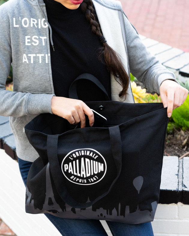 Palladium çantalar Siyah gri üniseks paris çantası 8Z6D330