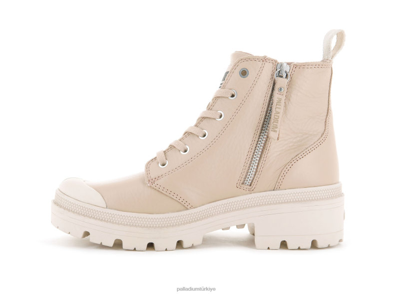 Palladium bot ayakkabı açık haki kadınlar pallabaz deri 8Z6D277