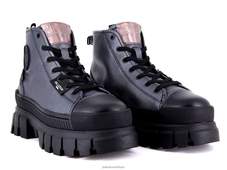 Palladium bot ayakkabı koyu gümüş kadınlar isyan merhaba metal 8Z6D288