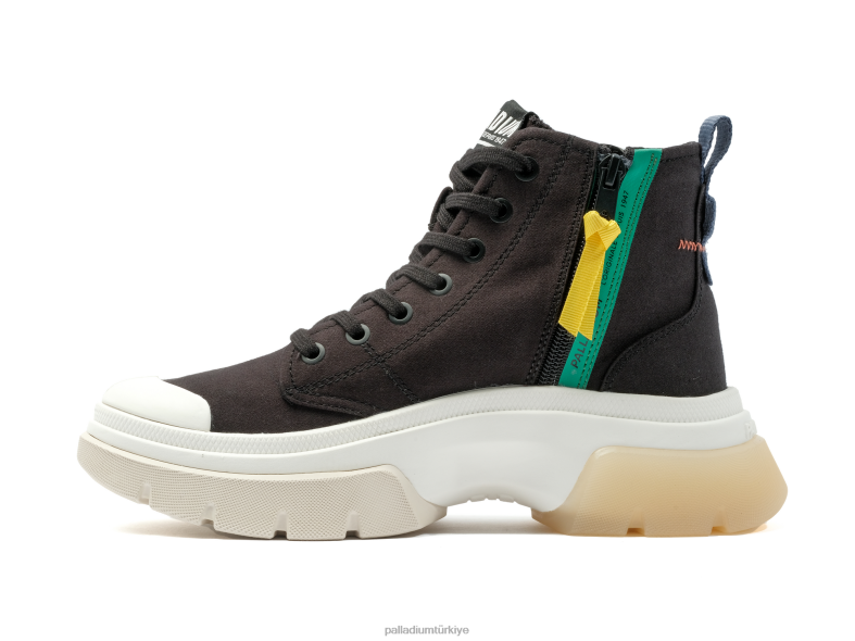 Palladium ayakkabı siyah kadınlar pallawave orta metro 8Z6D282