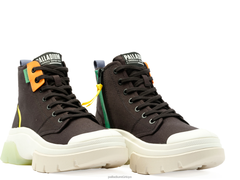 Palladium ayakkabı siyah kadınlar pallawave orta metro 8Z6D282