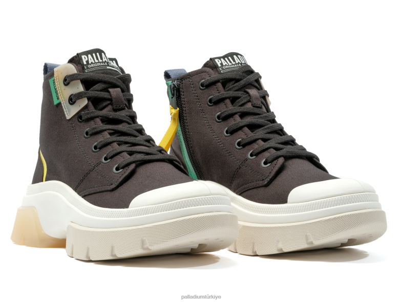 Palladium ayakkabı siyah kadınlar pallawave orta metro 8Z6D282
