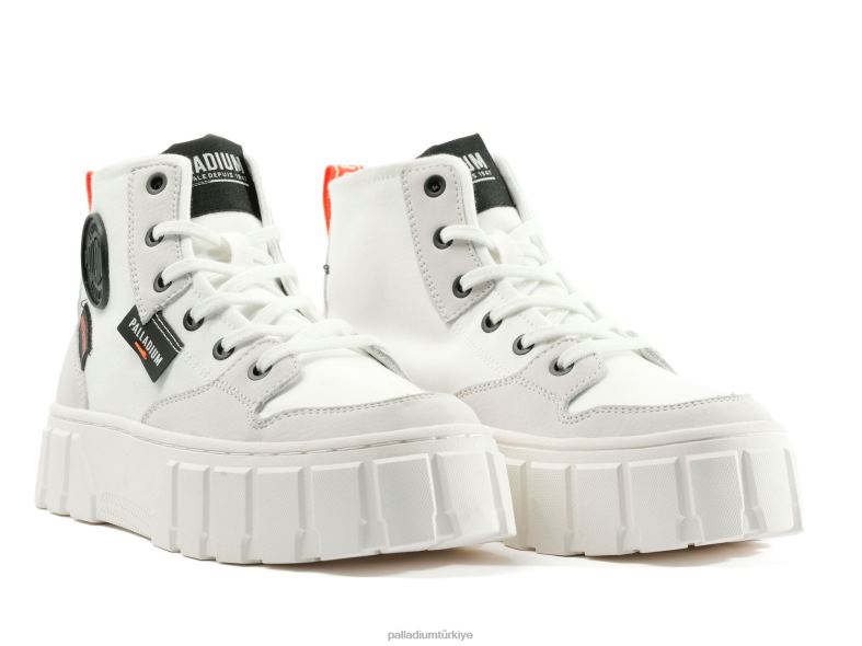 Palladium ayakkabı yıldız beyazı kadınlar palet kulesi merhaba 8Z6D284