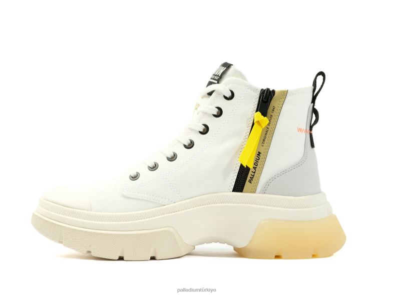 Palladium ayakkabı yıldız beyazı kadınlar pallawave orta metro 8Z6D285