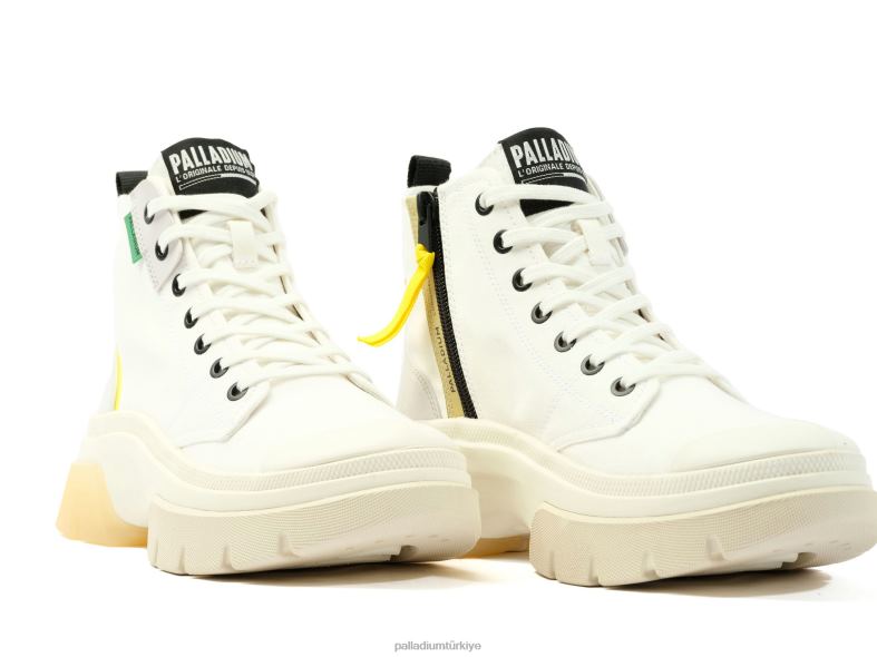 Palladium ayakkabı yıldız beyazı kadınlar pallawave orta metro 8Z6D285