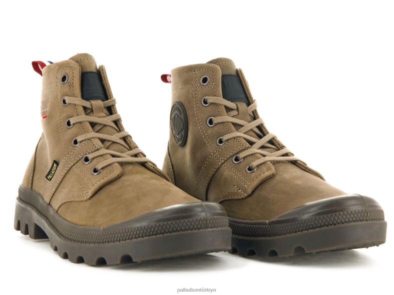Palladium bot ayakkabı kemik kahvesi üniseks pallabrousse 75. deri 8Z6D26