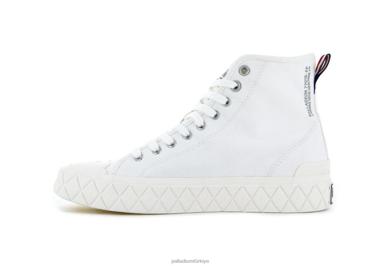 Palladium ayakkabı yıldız beyazı üniseks palla ace kanvas orta 8Z6D151